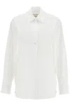 Isabel Marant Poplin Shirt With Italian Collar And Round Hemline In White