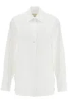 Isabel Marant Poplin Shirt With Italian Collar And Round Hemline In White