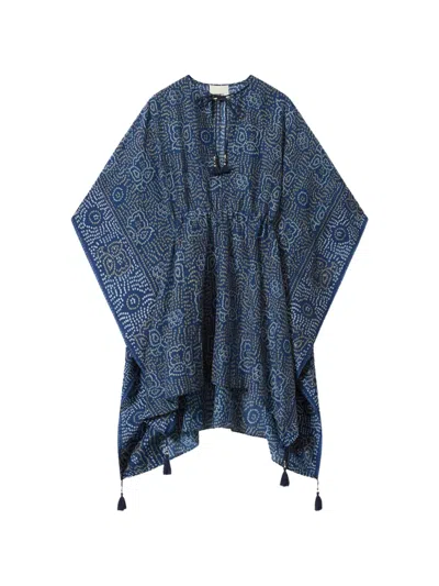Isabel Marant Loreliz Tassel Patterned Cover-up In Blue