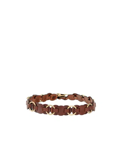 Isabel Marant Belt "linkage" Gold-tone Hardware In Brown