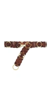 Isabel Marant Lota Disc Leather Belt In Rust