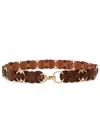 Isabel Marant Lota Disc Leather Belt In Brown