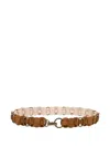 Isabel Marant Lota Leather Circle-link Belt In Brown