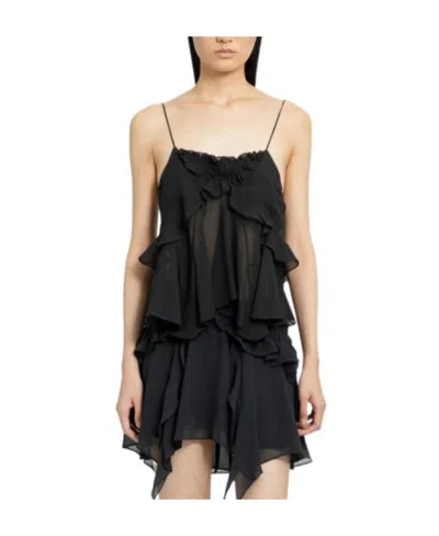 Isabel Marant Lotus Leaf Edge Sling In Black