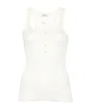 Isabel Marant Louisa Ribbed Tank Top In White