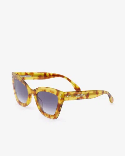 Isabel Marant Louny Sunglasses In Havana Honey-dark Gray