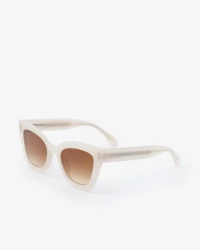 Isabel Marant Louny Sunglasses In Ivory-brown Shaded