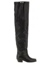 Isabel Marant 40mm Amati-gb Leather Knee High Boots In Black