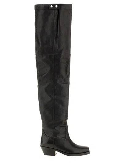 Isabel Marant Loved Ones Leather Boot In Black