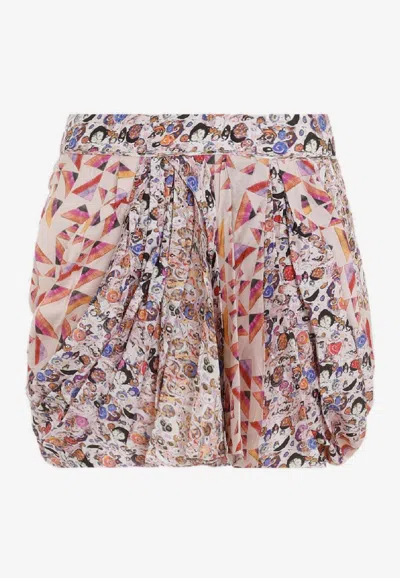 Isabel Marant Lovia Mini Skirt In Multi