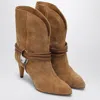 Isabel Marant Low Cognac-coloured Suede Boot
