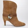 Isabel Marant Low Cognac-coloured Suede Boot In Brown