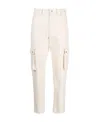Isabel Marant Evalia Tapered Cotton Cargo Pants In White