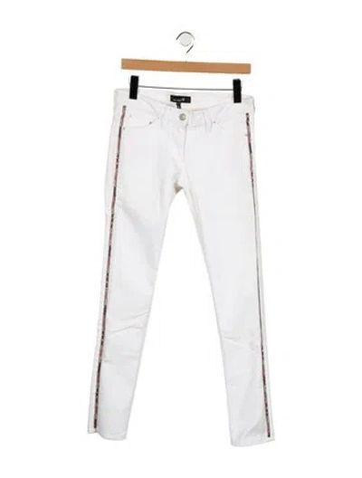 Pre-owned Isabel Marant Low-rise Skinny Leg Jeans In White
