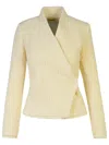 Isabel Marant Loyana Cream Wool Blend Jacket In Cream