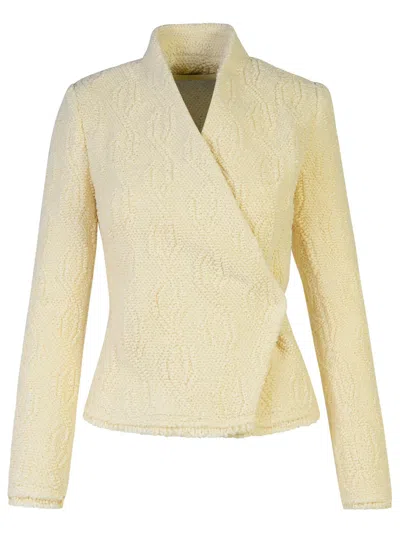 Isabel Marant Loyana Cream Wool Blend Jacket In Beige