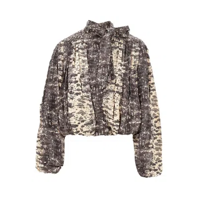 Isabel Marant 'loyra' Silk Blouse In Brown