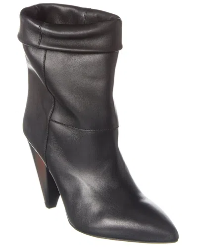 Isabel Marant Luido Leather Bootie In Black