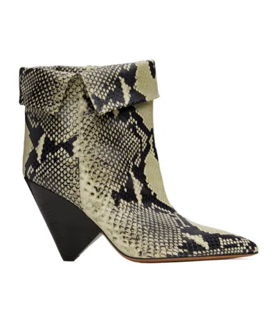 Isabel Marant Lulya Pointed Short Boots In Black