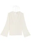 Isabel Marant Luna Embroidered Semi-sheer Woven Blouse