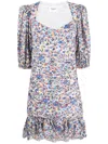 Isabel Marant Lunesa Floral-print Midi Dress In Blue