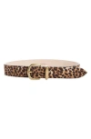 Isabel Marant Luno Bijou Genuine Calf Hair Belt In Leopard