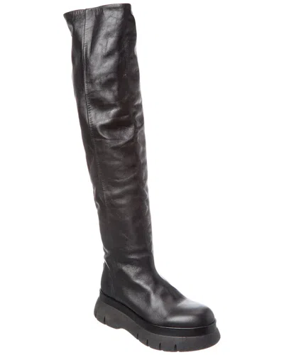 Isabel Marant Lurna Leather Over-the-knee Boot In Black