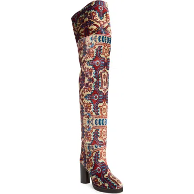 Isabel Marant Lurna Patterned-jacquard Boots In Multi