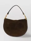 Isabel Marant Luxe Suede Shoulder Bag With Whipstitch Detailing