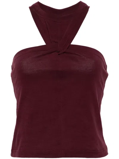 Isabel Marant Luxurious Plum Knit Top For Fashion-forward Women In Purple