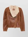 Isabel Marant Luxurious Shearling Leather Jacket With High Collar In Brown