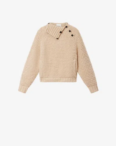 Isabel Marant Lyas Button-detail Sweatershirt In Neutral
