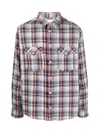 Isabel Marant Plaid Pattern Shirt With Button-down Collar In Multi