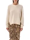 Isabel Marant Lylia Long Sleeve Crew-neck Sweater In Neutral