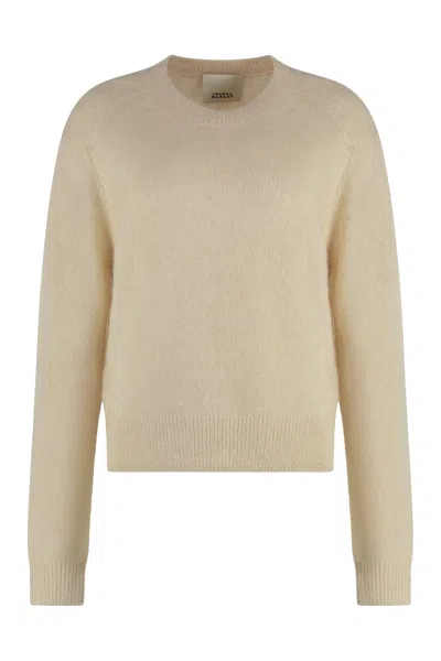 Isabel Marant Lylia Long Sleeve Crew-neck Sweater In Neutral