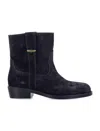 Isabel Marant Short Ankle Block Heel Suede Boots