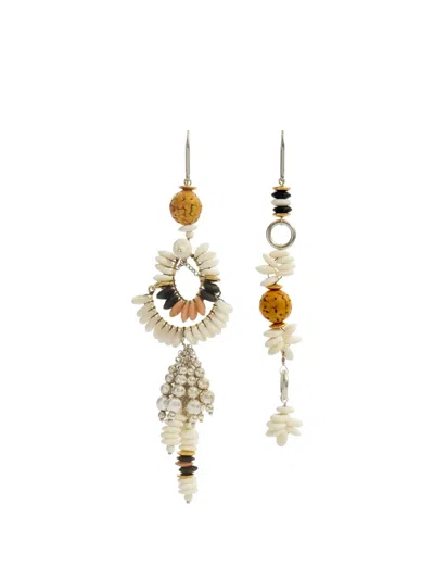 Isabel Marant Lyna Asymmetrical Pendant Earrings In Black