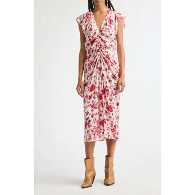 ISABEL MARANT ISABEL MARANT LYNDSAY FLORAL BURNOUT DEVORÉ GEORGETTE MIDI DRESS
