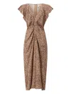 Isabel Marant Lyndsay Ruffled Midi Dress In Brown