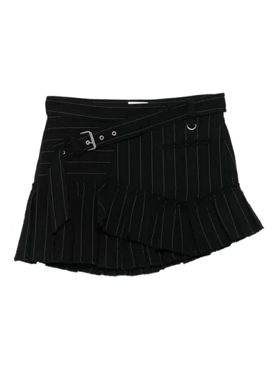 ISABEL MARANT MADDY PINSTRIPE RUFFLED SKIRT
