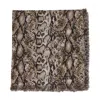 Isabel Marant Snakeskin-print Fringed Scarf In Brown