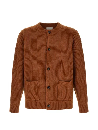 Isabel Marant Mael Ribbed-knit Cardigan In Brown