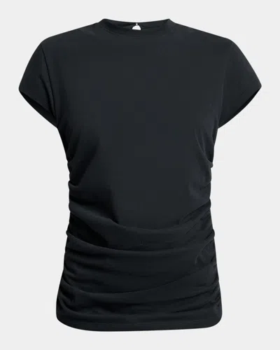 Isabel Marant Maelie Cotton-jersey T-shirt In Black