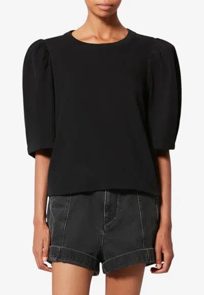 Isabel Marant Maeliss Balloon-sleeved Blouse In Black