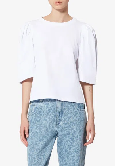Isabel Marant Maeliss Balloon-sleeved Blouse In White
