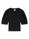 Isabel Marant Maeliss Tee Puff-sleeve T-shirt In Black