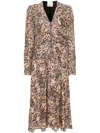 Isabel Marant Magaly Leopard-print Midi Dress In Neutrals