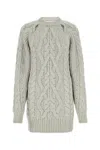 Isabel Marant Nazae Cutout Cable-knit Mini Dress In Lightgrey
