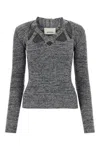 Isabel Marant Zoria Knitted Top In Anthracite