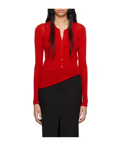 Isabel Marant Mahee Cardigan In Red